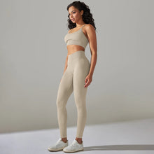 Load image into Gallery viewer, Yuvika Seamless Ribbed Two-Piece Yoga Set
