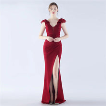 Load image into Gallery viewer, Kadence Shae Satin Slit Mermaid Maxi Dress
