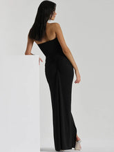 Load image into Gallery viewer, Anahi Ruched Halter Slit Maxi Dress
