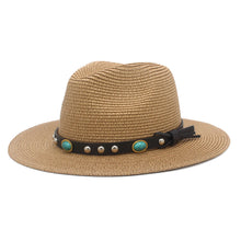 Load image into Gallery viewer, Ava Elizabeth Straw Wide Brim Panama Hat
