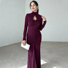 Load image into Gallery viewer, Elodie Turtleneck Long Sleeve Maxi Dress
