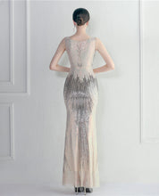 Load image into Gallery viewer, Keylani Sequin Beaded Mermaid Maxi Dress
