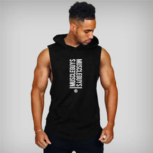 Load image into Gallery viewer, Guys Muscle Hooded Stringer Tank Top
