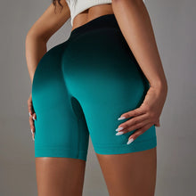 Load image into Gallery viewer, Lilly Gradient Seamless Scrunch High Waist Biker Shorts
