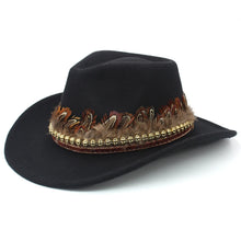 Load image into Gallery viewer, Lorelei Feather Wool Western Hat
