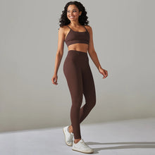 Load image into Gallery viewer, Yuvika Seamless Ribbed Two-Piece Yoga Set
