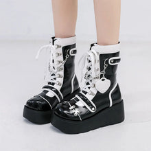 Load image into Gallery viewer, Mystique Chain Platform Ankle Boots
