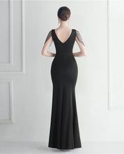 Load image into Gallery viewer, Krystal Bre Satin Slit Maxi Dress
