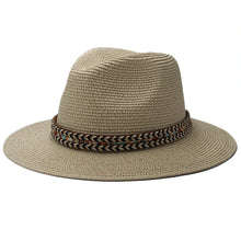 Load image into Gallery viewer, Dimitri Straw Wide Brim Panama Hat
