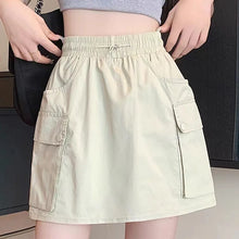 Load image into Gallery viewer, Henya Drawstring High Waist Cargo Mini Skirt
