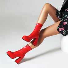 Load image into Gallery viewer, Lainey Platform High Heel Ankle Boots
