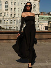 Load image into Gallery viewer, Kari Off Shoulder Long Sleeve Maxi Dress
