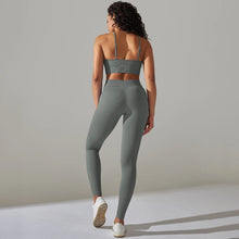 Load image into Gallery viewer, Yuvika Seamless Ribbed Two-Piece Yoga Set
