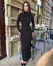 Load image into Gallery viewer, Cheyenne Ribbed Long Sleeve Bodycon Maxi Dress
