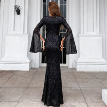 Load image into Gallery viewer, Kathleen Zoya Sequin Long Sleeve Mermaid Maxi Dress
