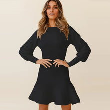 Load image into Gallery viewer, Maliyah Knit Long Lantern Sleeve Mini Dress
