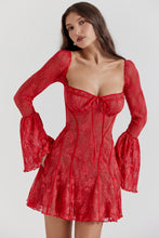 Load image into Gallery viewer, Andi Lace Long Sleeve Mini Dress
