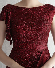 Load image into Gallery viewer, Aiyana Sara Sequin Mermaid Slit Maxi Dress
