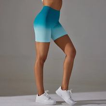 Load image into Gallery viewer, Lilly Gradient Seamless Scrunch High Waist Biker Shorts
