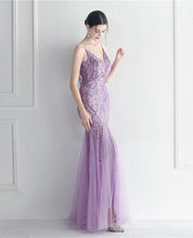 Load image into Gallery viewer, Soraya Sequin Beaded Mermaid Maxi Dress
