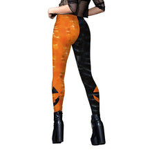 Load image into Gallery viewer, Pumpkin Face Halloween Legging Pants
