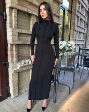 Load image into Gallery viewer, Cheyenne Ribbed Long Sleeve Bodycon Maxi Dress
