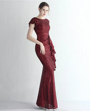 Load image into Gallery viewer, Aiyana Sara Sequin Mermaid Slit Maxi Dress
