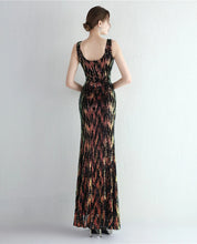 Load image into Gallery viewer, Reagan Mary Sequin Slit Maxi Dress
