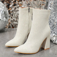 Load image into Gallery viewer, Melissa Glitter High Heel Ankle Boots
