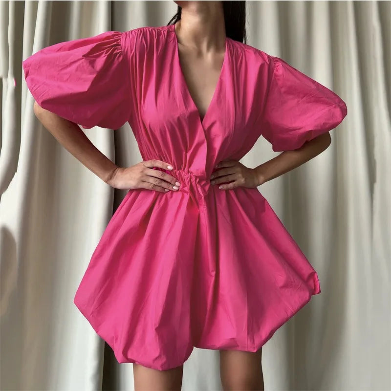 Elliot Lantern Sleeve Mini Dress