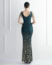 Load image into Gallery viewer, Ali Emma Sequin Beaded Mermaid Maxi Dress
