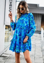 Load image into Gallery viewer, Leona Holly Pleated Long Sleeve Mini Dress
