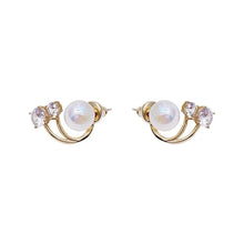 Load image into Gallery viewer, Creola Pearl Rhinestone Earrings
