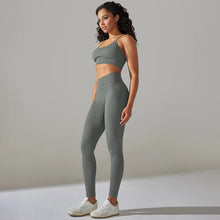 Load image into Gallery viewer, Yuvika Seamless Ribbed Two-Piece Yoga Set
