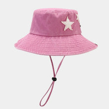 Load image into Gallery viewer, Star Girl Wide Brim Bucket Hat
