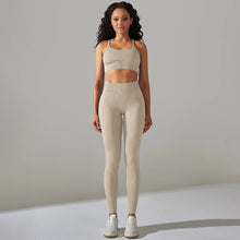 Load image into Gallery viewer, Yuvika Seamless Ribbed Two-Piece Yoga Set
