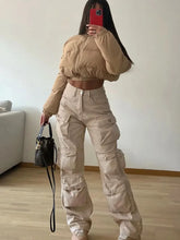 Load image into Gallery viewer, Dharma High Waist Cargo Pants
