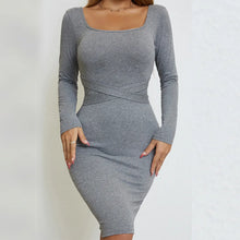 Load image into Gallery viewer, Adeline Long Sleeve Bodycon Midi Dress
