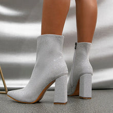 Load image into Gallery viewer, Melissa Glitter High Heel Ankle Boots
