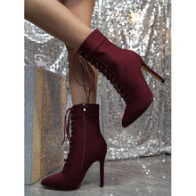 Load image into Gallery viewer, Oliver Lace-Up Pointed Toe High Heel Ankle Boots
