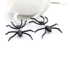 Load image into Gallery viewer, Halloween Black Spider Stud Earrings
