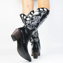 Load image into Gallery viewer, Misty Love Heart Pointed Toe Knee High Western Boots
