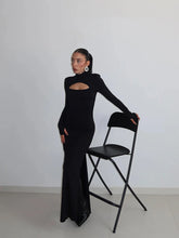 Load image into Gallery viewer, Delsie Long Sleeve Slit Maxi Dress
