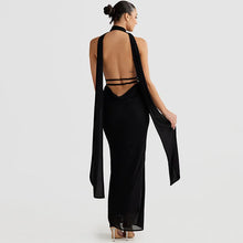 Load image into Gallery viewer, Tinsly Maze Halter Maxi Dress
