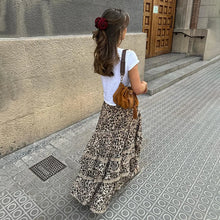 Load image into Gallery viewer, Bambi Leopard Ruffle High Waist Maxi Skirt
