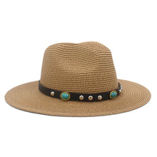 Load image into Gallery viewer, Ava Elizabeth Straw Wide Brim Panama Hat
