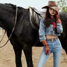 Load image into Gallery viewer, Madeline Leather Western Hat
