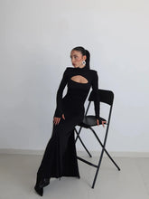 Load image into Gallery viewer, Delsie Long Sleeve Slit Maxi Dress
