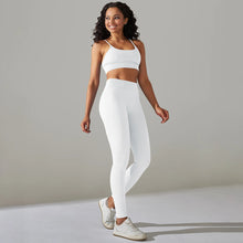 Load image into Gallery viewer, Yuvika Seamless Ribbed Two-Piece Yoga Set
