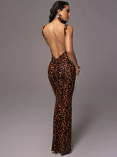 Load image into Gallery viewer, Scarlett Leopard Bodycon Maxi Dress
